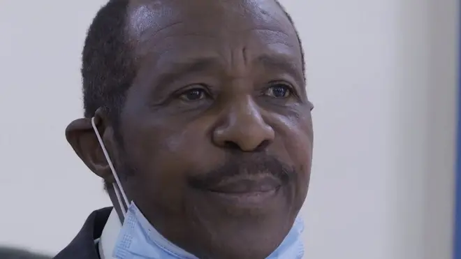 Paul Rusesabagina yeretswe abanyamakuru ku wa mbere tariki 31/08 mu gihe cy'umwanya muto, ntiyahawe umwanya wo kugira icyo avuga