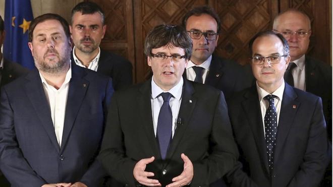 Los líderes del gobierno catalán.