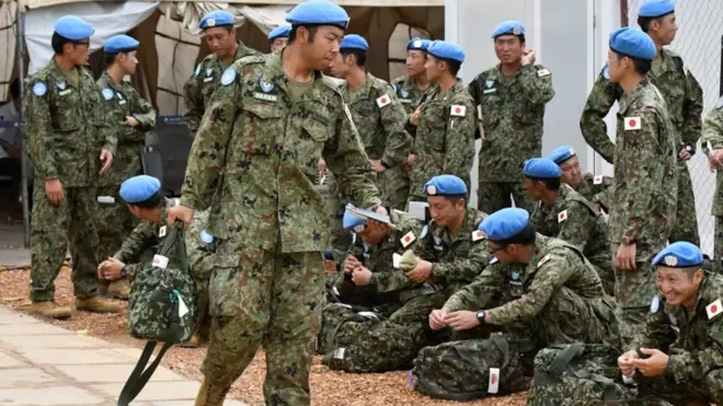 جنود القبعات الزرق لحفظ السلام التابعون للأمم المتحدة في جنوب السودان