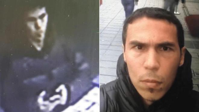 Imágenes del sospechoso circuladas por la policía de Turquía
