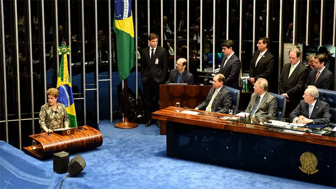 Dilma discursa durante julgamento do impeachment no Senadoestrategia roleta duziaagostoestrategia roleta duzia2016