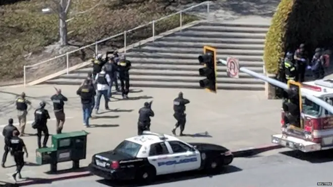 यू ट्यूब, गूगल, गोलीबारी