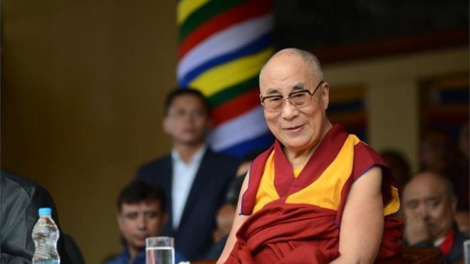 This file photo taken on June 21, 2015 shows the Dalai Lama attending an event.