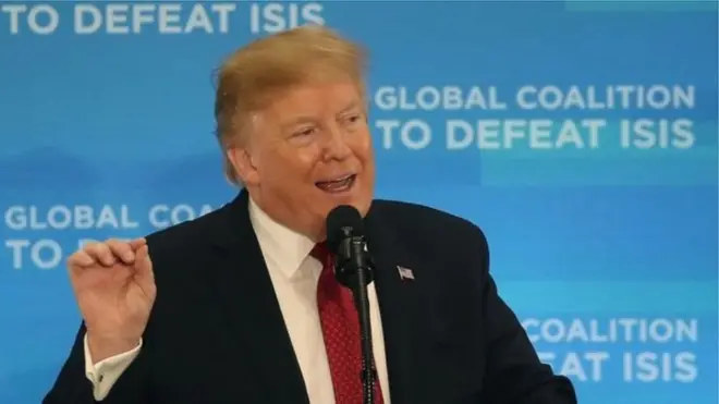 Trump say IS Caliphate don ready to fall