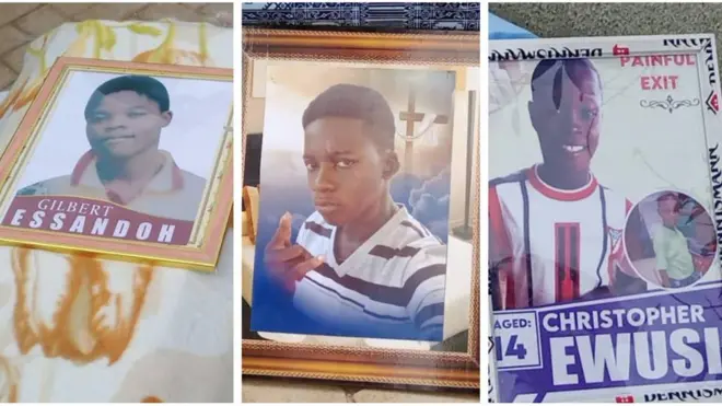 Some of the teenagers wey die