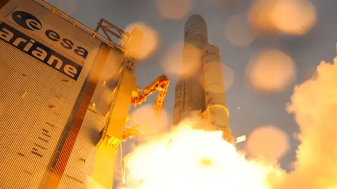 Запуск ракеты "Ариан 5"