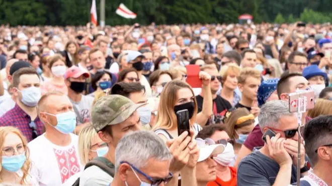 Пикет Тихановской в Минске