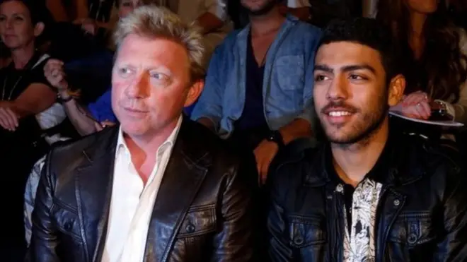 Anggota parlemen Jerman membantah telah menyampaikan komentar tentang Noah Becker (kanan).