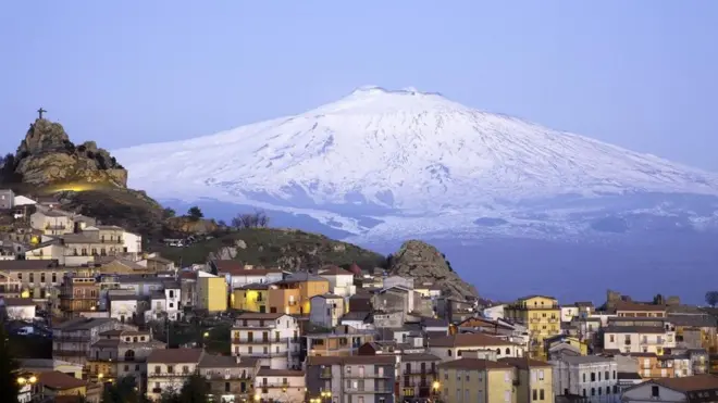 Сицилия, вид на Этну