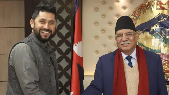 रवि लामिछाने र प्रचण्ड