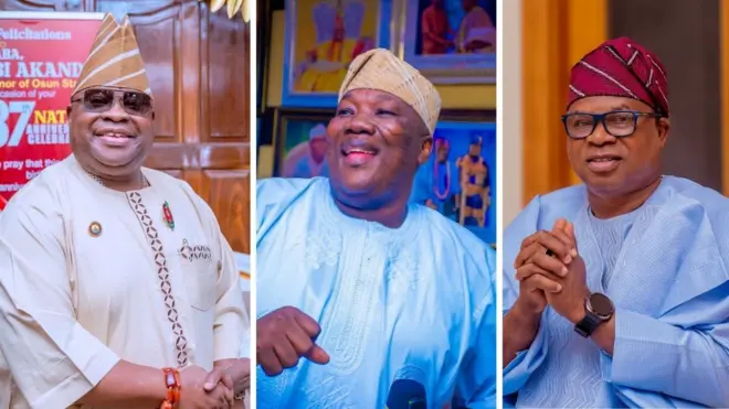 Ademola Adeleke, Najeem Salaam and Bola Oyebamiji