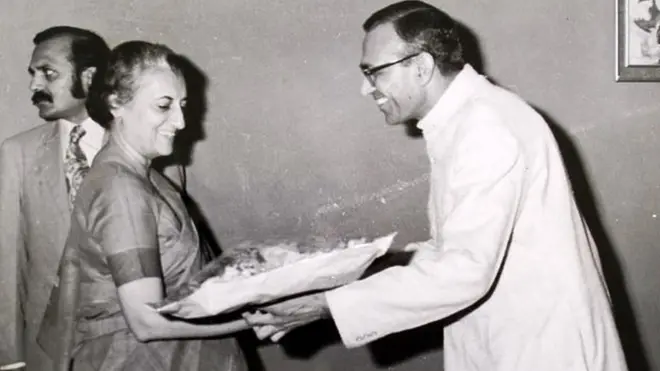 इंदिरा गांधी के साथ बंसी लाल