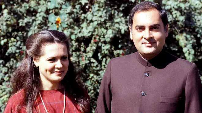 सोनिया गांधी के साथ राजीव गांधी