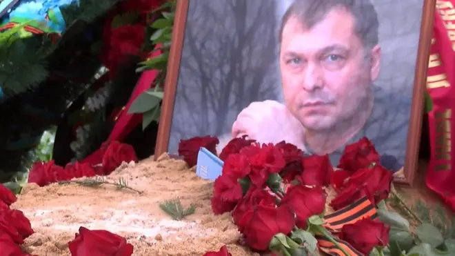 В Москве похоронили первого лидера самопровозглашенной "Луганской народной республики" Валерия Болотова.