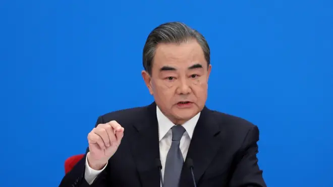 The country's top diplomat, Wang Yi, said some US politicians "disregard basic facts"