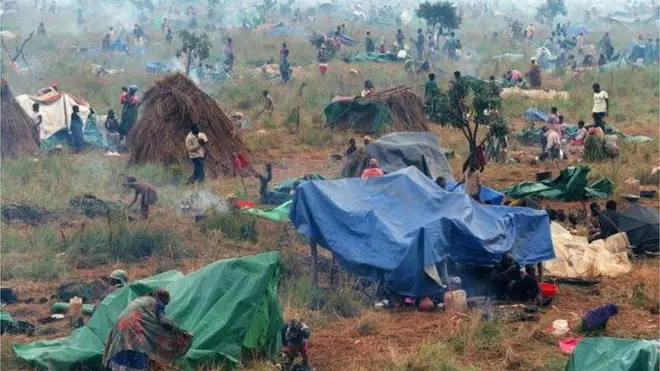 Vue partielle du camp de réfugiés de BENAKO en Tanzanie