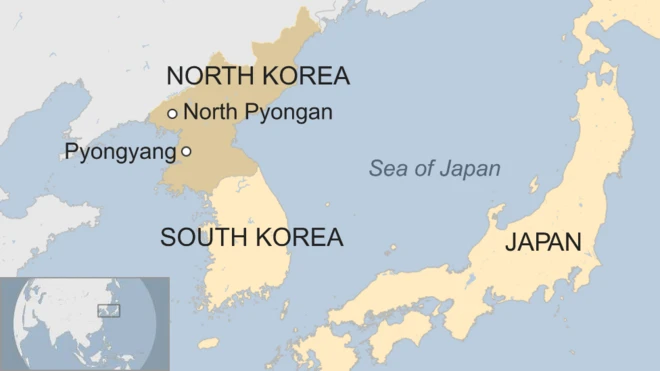 Map of North Pyongan in North Korea
