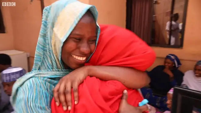 Zainab Aliyu hapi to see her family
