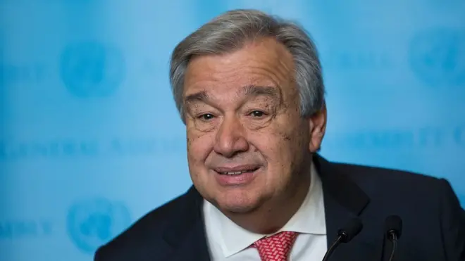 په نیویارک کې د ملګرو ملتونو په مرکزي دفتر کې ډېپلوماتانو د انتونیو ګوتیری هرکلی وکړ.