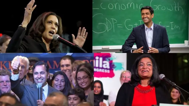 कमला हैरिस, प्रमिला जयपाल, रोहित खन्ना, राज कृष्णमूर्ति