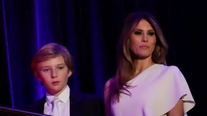 Barron Trump, de 10 años, cursa el décimo grado en un colegio de Mahattan, en Nueva York.
