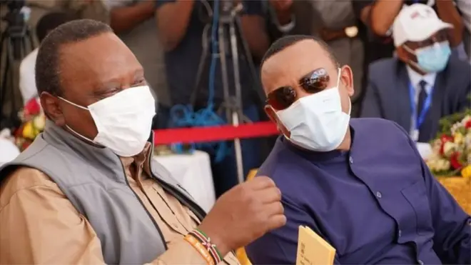 ቀዳማይ ሚኒስተር ኢትዮጵያ ምስ ፕረዚደንት ኬንያ