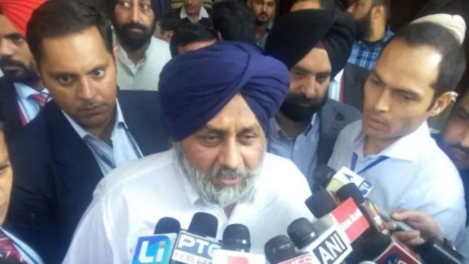 بھارتی پنجاب کے نائب وزیراعلیٰ اور صوبے کے وزیرِ داخلہ سکھبیر سنگھ بادل نے کہا ہے کہ اس کارروائی کے پیچھے پاکستان کا ہاتھ ہو سکتا ہے۔