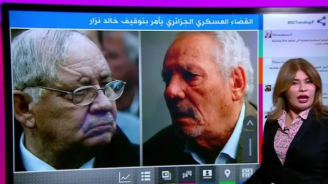 أصدر القضاء العسكري في الجزائر مذكرة اعتقال، في حق وزير الدفاع السابق خالد نزار، ونجله، ومسؤول آخر مقرب منه. يأتي ذلك في إطار محاكمات تتعلق بالفساد، وتطال عددا كبيرا من المسؤولين.