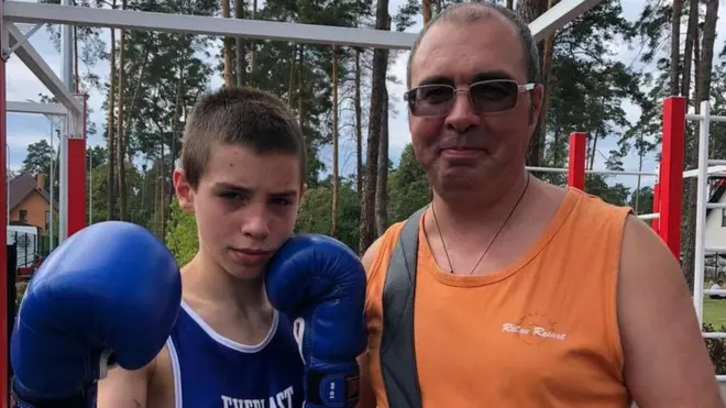 Yuryi and his father, Ruslan