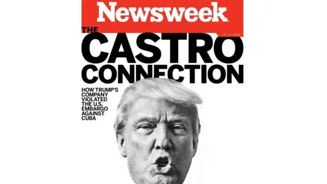 La portada del último número de Newsweek habla de la "conexión Castro" con Trump.