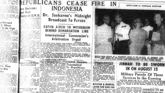 پاکستان کی عبوری حکومت کے ارکان کا امپیریل جمخانہ نئی دلی میں قائد اعظم کے لیے استقبالیہ