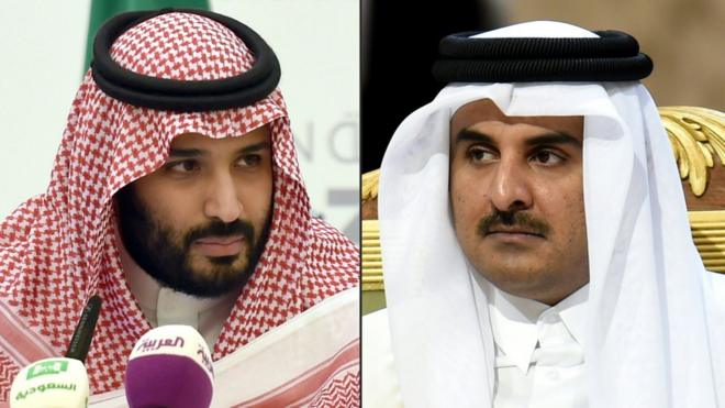 أمير قطر وولي عهد السعودية