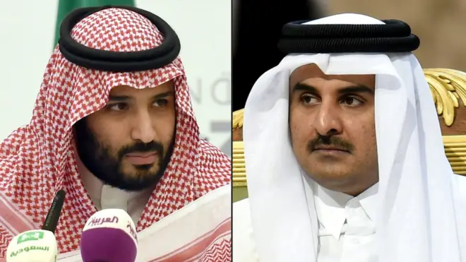 تباين الرواتين القطرية والسعودية بشأن الطرف الذي بادر بالاتصال بين أمير قطر الشيخ تميم بن حمد وولي العهد السعوي الأمير محمد بن سلمان