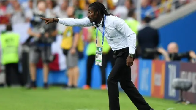 Senegal coach Aliou Cisse on the touchline