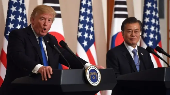 두 정상은 22일 단독회담에서 북한의 비핵화에 대해 논의할 예정이다