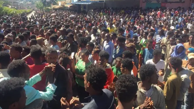 ኣብ ከተማ ነቀምት ዝውዓለ ሰለማዊ ሰልፊ