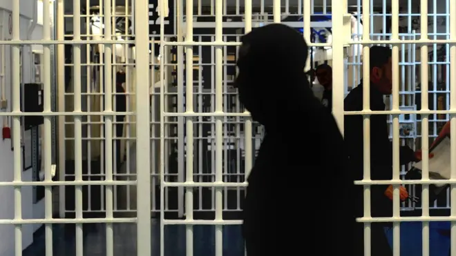 The inside of a prison