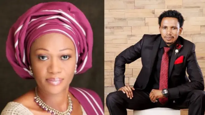 Senator Oluremi Tinubu (L), Senator Elisha Abbo (R)