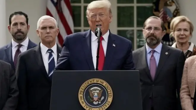 ترامب قال إن الإجراءات ستمكن الولايات المتحدة من هزيمة الفيروس