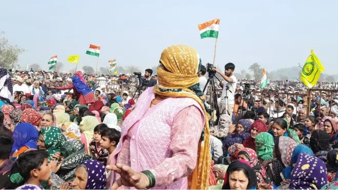 जींद में हुई किसान महापंचायत की तस्वीर