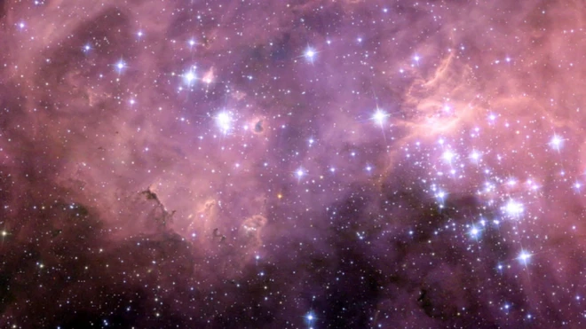 กล้องโทรทรรศน์อวกาศฮับเบิลเผยภาพบางส่วนของเนบิวลาถั่ว (N11) ซึ่งอยู่ห่างจากโลกราว 2 แสนปีแสง ในกลุ่มเมฆแมกเจลแลนใหญ่