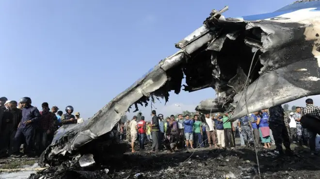 सीता एअरको विमानको भग्नावशेष