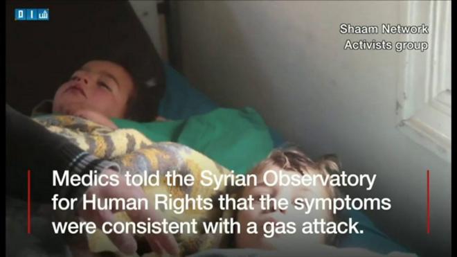 化学兵器か　シリア・イドリブ攻撃で子供も被害に