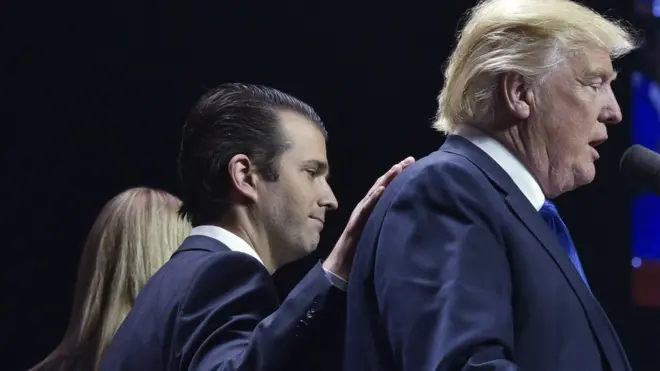 Трамп младший и Дональд Трамп