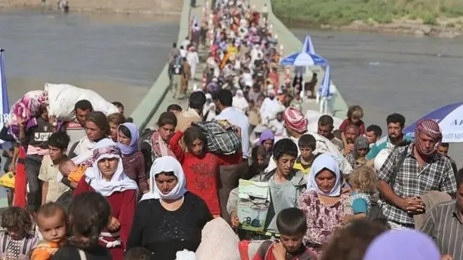 یزیدی قبیلے کے لوگ سنجار کے علاقے میں سنہ 2014 میں دولتِ اسلامیہ کے مظالم کا نشانہ بنے