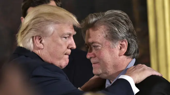 البيت الأبيض قال إن مهمة بانون كانت مراقبة عمل مستشار الأمن القومي المقال مايكل فلين