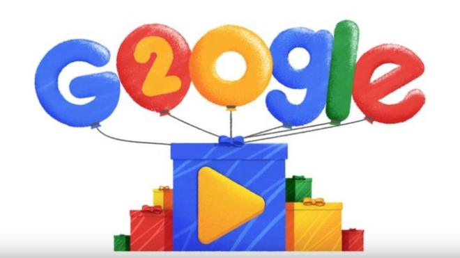 Doogle de Google en su cumpleaños.