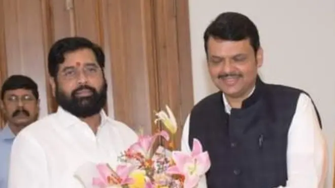 एकनाथ शिंदे के साथ देवेंद्र फडणवीस