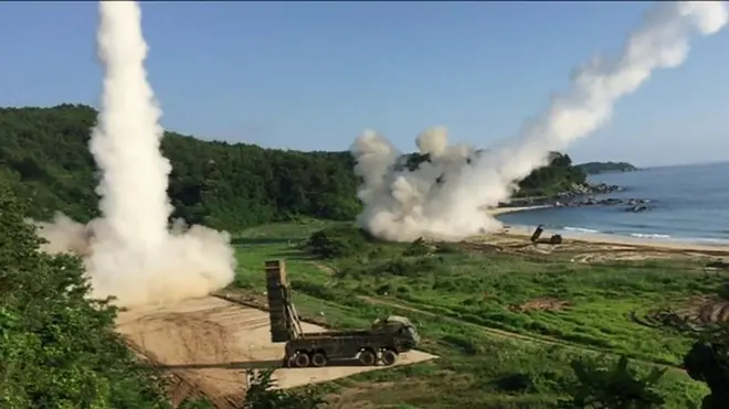 Missiles fired in US-South Korea military drills