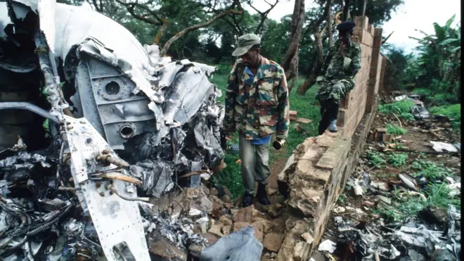 Ibisigarira vy'indege yari itwaye ba Prezida Juvenal Habyarimana na Cyprien Ntaryamira, yarashwe itariki 06/04/1994